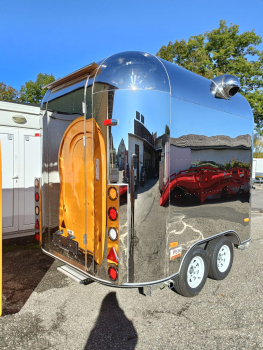 Retro Stainless Steel Food Trailer PSS3021 im US-Retro-Design mit Edelstahl